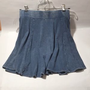 Faux Washed Denim H&M Circle Skirt